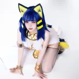 柒柒_Lust77《白·埃及猫》主题写真：65张全套美图