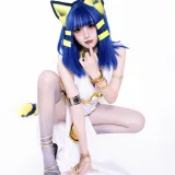 柒柒_Lust77《白·埃及猫》主题写真：65张全套美图