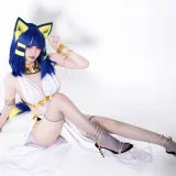 柒柒_Lust77《白·埃及猫》主题写真：65张全套美图