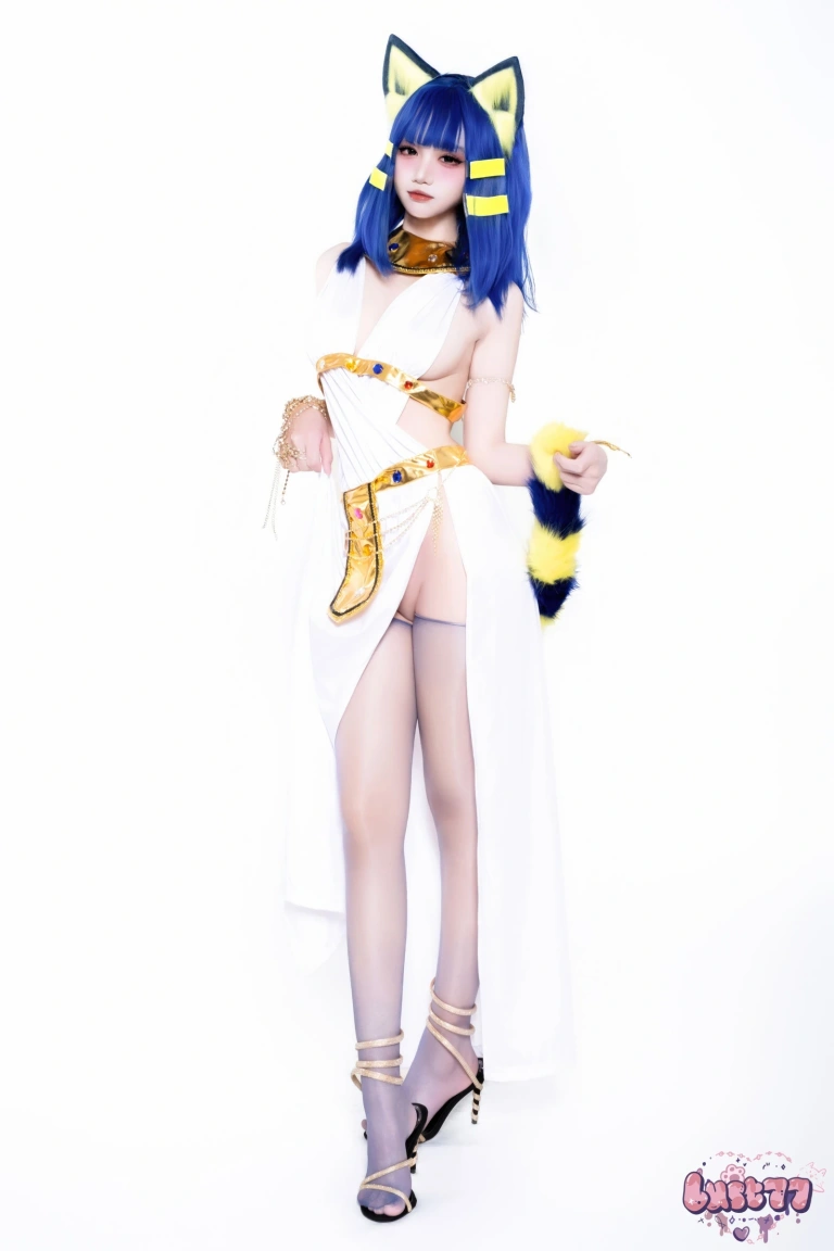 柒柒_Lust77《白·埃及猫》主题写真：65张全套美图