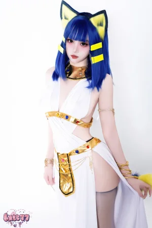 柒柒_Lust77《白·埃及猫》主题写真：65张全套美图