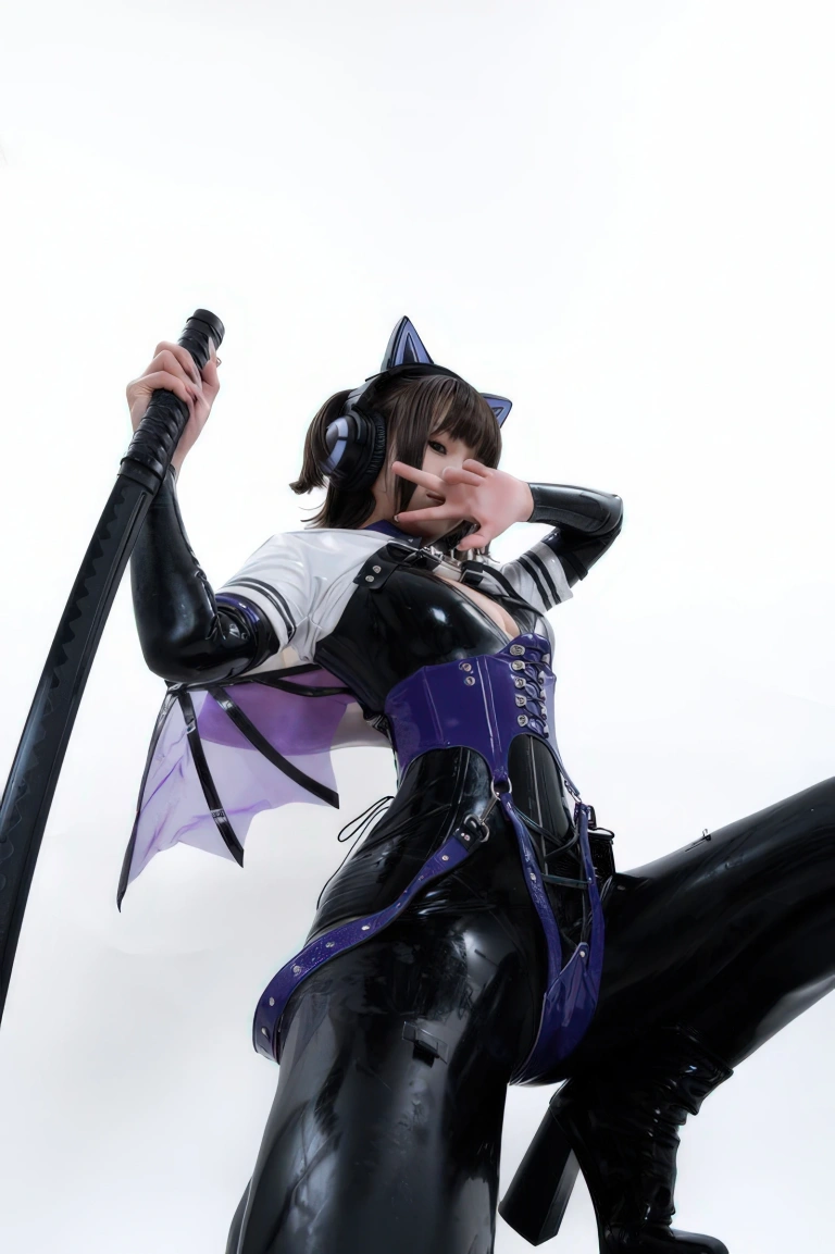 柒柒_Lust77《白棚胶衣》主题写真：78张全套美图