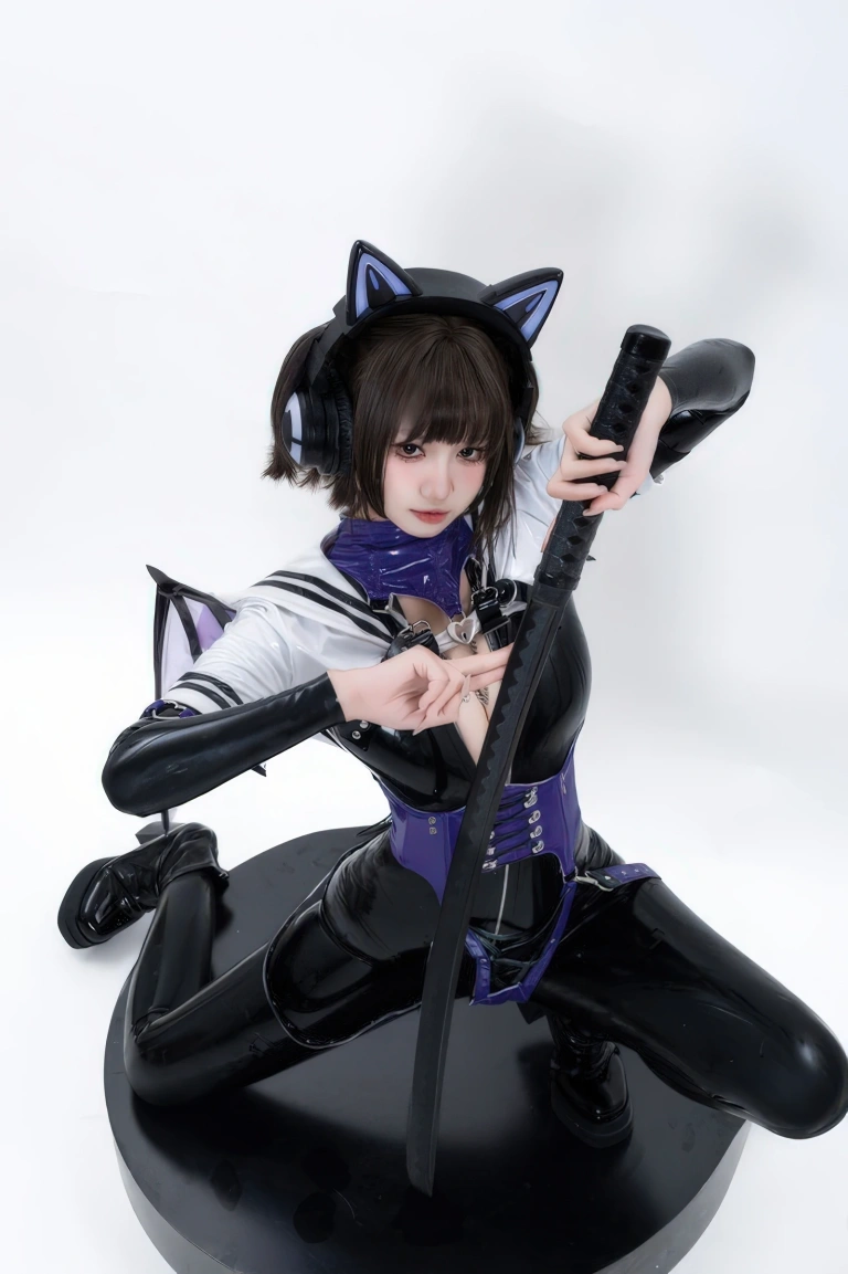 柒柒_Lust77《白棚胶衣》主题写真：78张全套美图