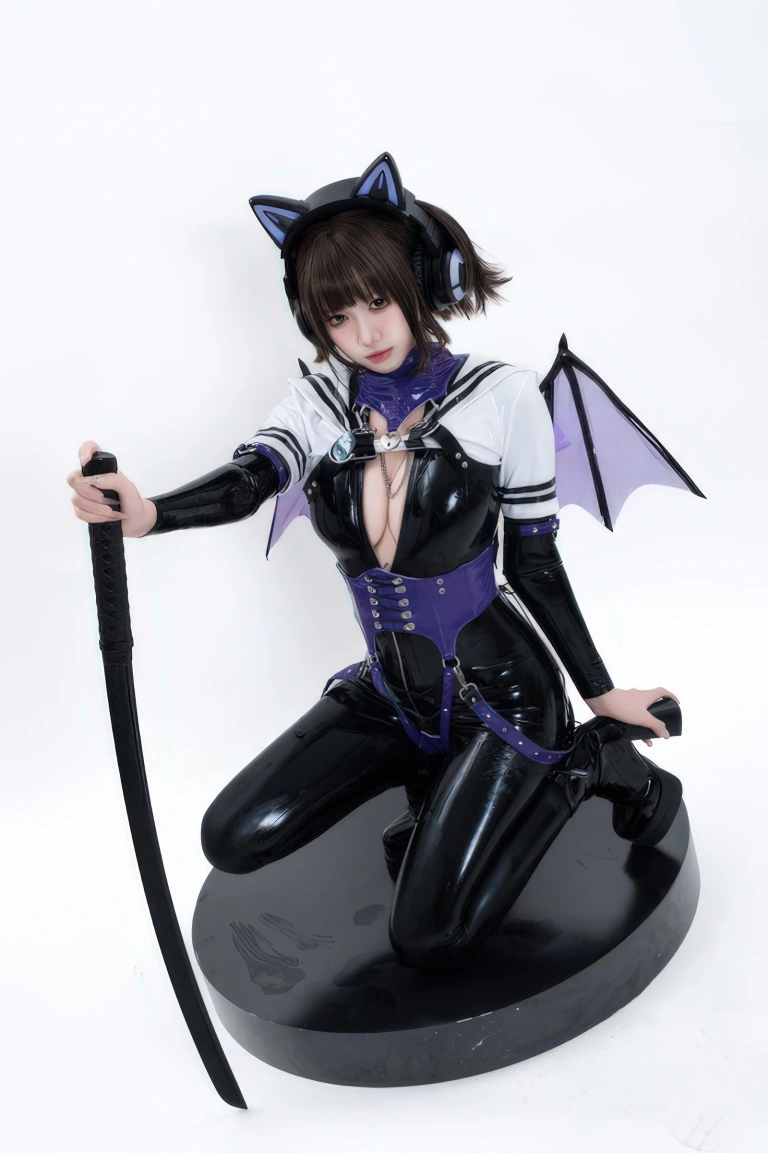柒柒_Lust77《白棚胶衣》主题写真：78张全套美图