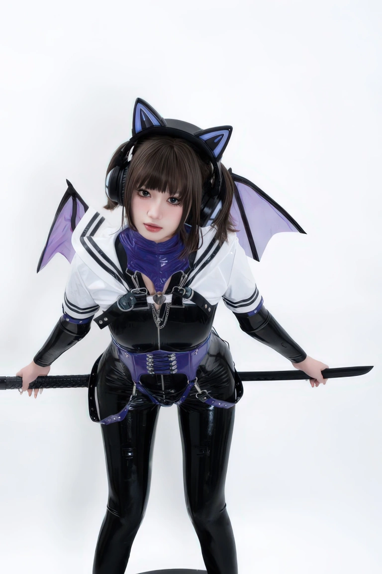 柒柒_Lust77《白棚胶衣》主题写真：78张全套美图