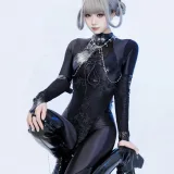 柒柒_Lust77《黑靡烟旗袍》主题写真：108张全套美图，含2个视频