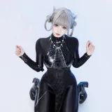 柒柒_Lust77《黑靡烟旗袍》主题写真：108张全套美图，含2个视频