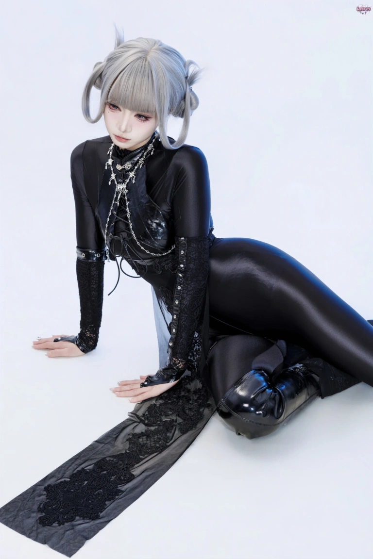 柒柒_Lust77《黑靡烟旗袍》主题写真：108张全套美图，含2个视频
