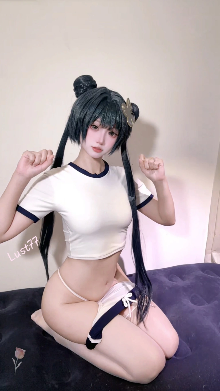 柒柒_Lust77《蔚蓝档案 妃咲 体操服自拍》主题写真：49张全套美图，含1个视频