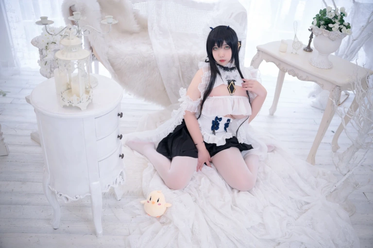 Meroko_魅瞳《碧蓝航线 不挠女仆没干劲的小姐姐》主题写真：53张全套美图