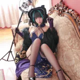 Meroko_魅瞳《柴郡旗袍》主题写真：33张全套美图