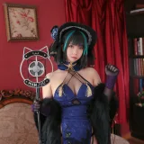 Meroko_魅瞳《柴郡旗袍》主题写真：33张全套美图