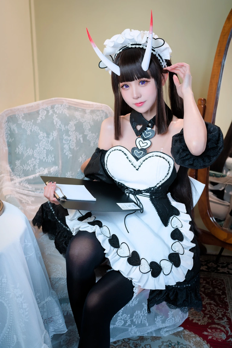 miko酱ww《碧蓝航线 能代女仆》主题写真：36张全套美图