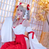 miko酱ww《可畏巫女》主题写真：23张全套美图