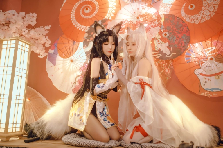 miko酱ww《永劫无间 胡桃》主题写真：44张全套美图
