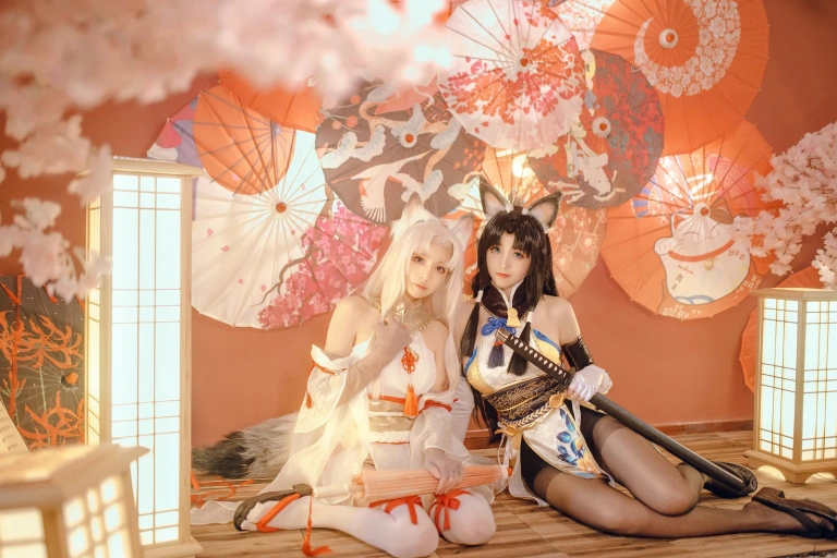 miko酱ww《永劫无间 胡桃》主题写真：44张全套美图