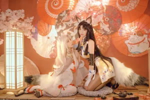 miko酱ww《永劫无间 胡桃》主题写真：44张全套美图