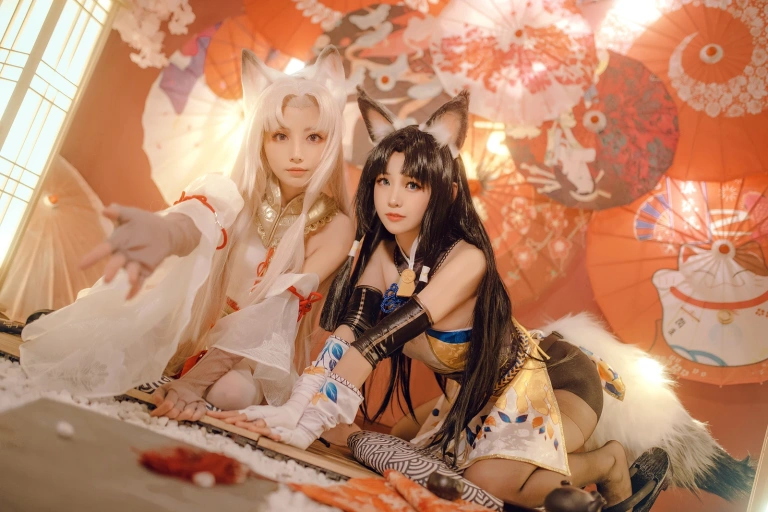 miko酱ww《永劫无间 胡桃》主题写真：44张全套美图