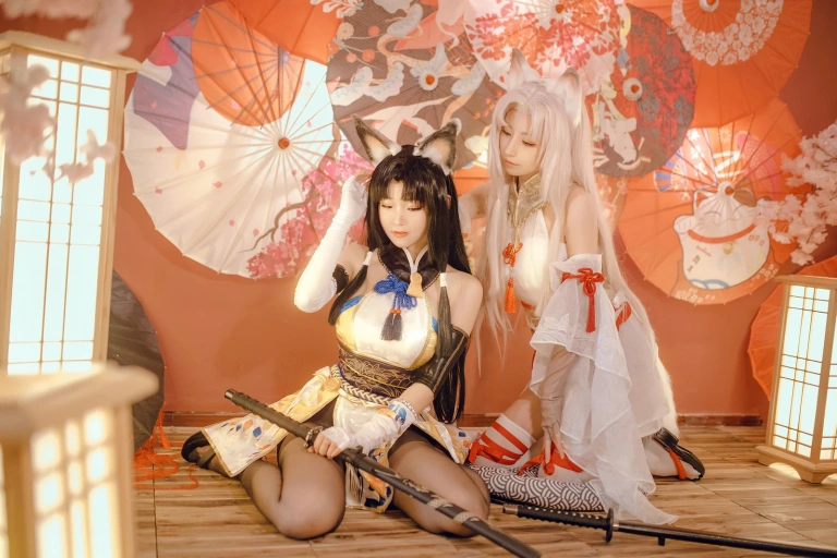 miko酱ww《永劫无间 胡桃》主题写真：44张全套美图