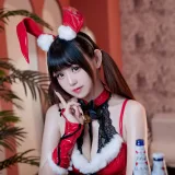 miko酱ww《圣诞兔兔》主题写真：40张全套美图