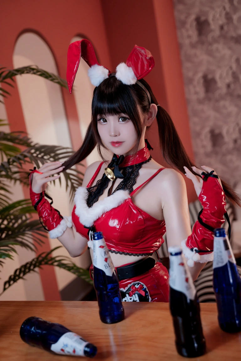 miko酱ww《圣诞兔兔》主题写真：40张全套美图