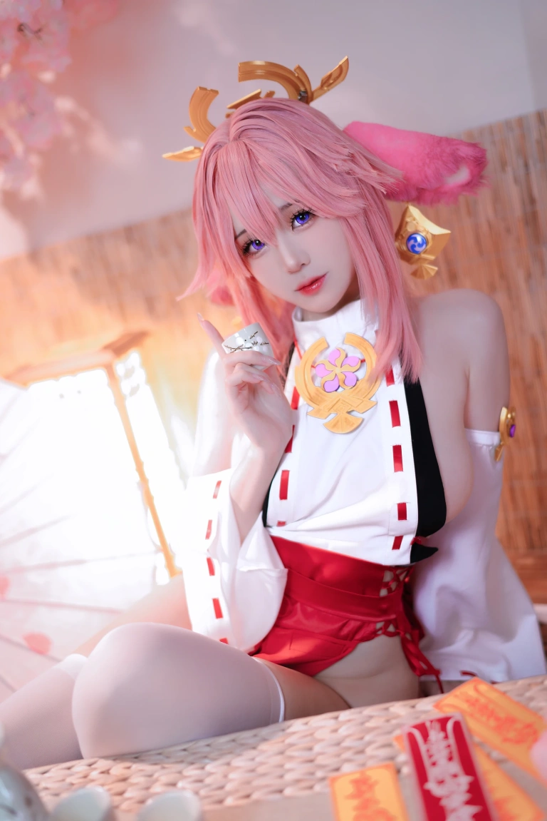 miko酱ww《八重神子2》主题写真：32张全套美图