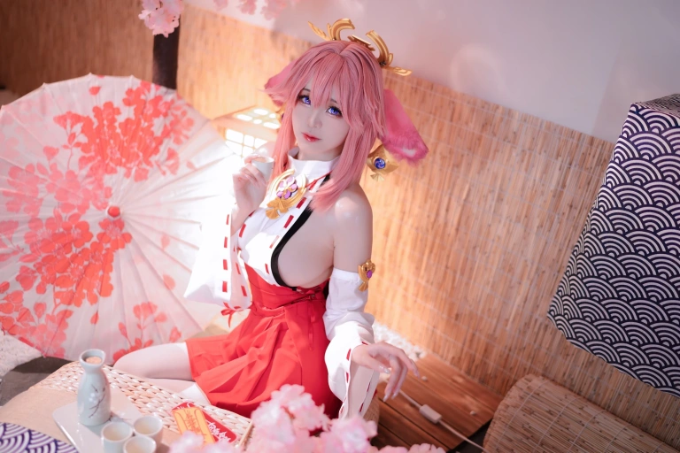 miko酱ww《八重神子2》主题写真：32张全套美图