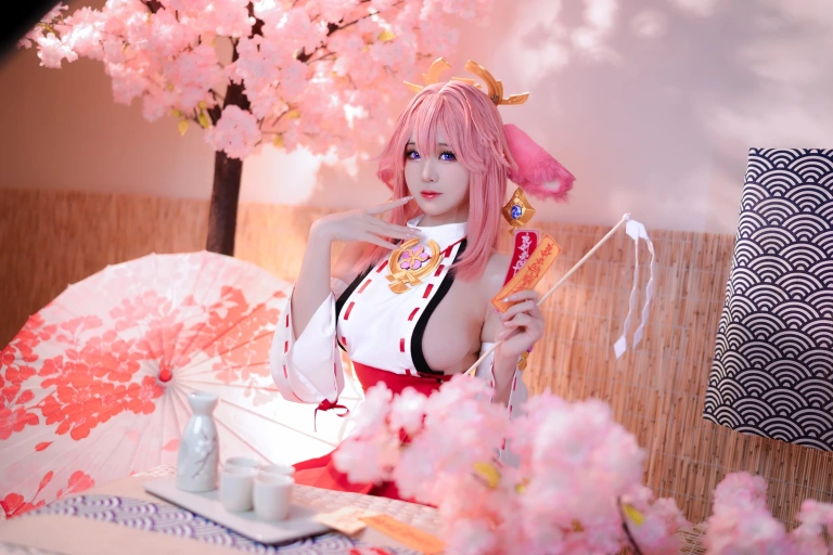 miko酱ww《八重神子2》主题写真：32张全套美图