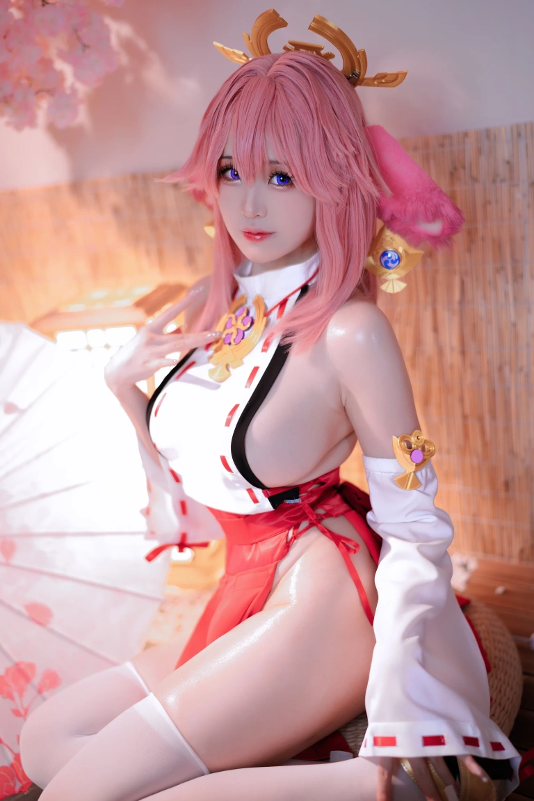 miko酱ww《八重神子2》主题写真：32张全套美图