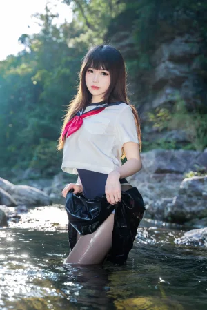 miko酱ww《mikoの小小溪流》主题写真：24张全套美图，含1个视频