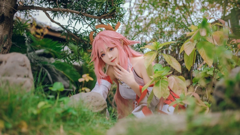 miko酱ww《八重神子》主题写真：31张全套美图
