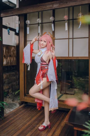 miko酱ww《八重神子》主题写真：31张全套美图