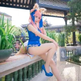 Money冷冷《玉藻前旗袍》主题写真：17张全套美图