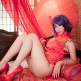 Money冷冷《高雄红旗袍》主题写真：15张全套美图