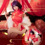 Money冷冷《高雄红旗袍》主题写真：15张全套美图