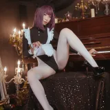 Money冷冷《高叉女仆》主题写真：25张全套美图