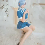Money冷冷《蕾姆空姐小恶魔》主题写真：33张全套美图