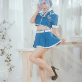 Money冷冷《蕾姆空姐小恶魔》主题写真：33张全套美图
