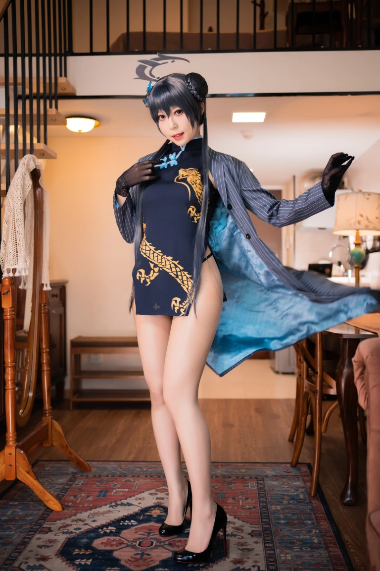 Money冷冷《蔚蓝档案 妃咲》主题写真：63张全套美图
