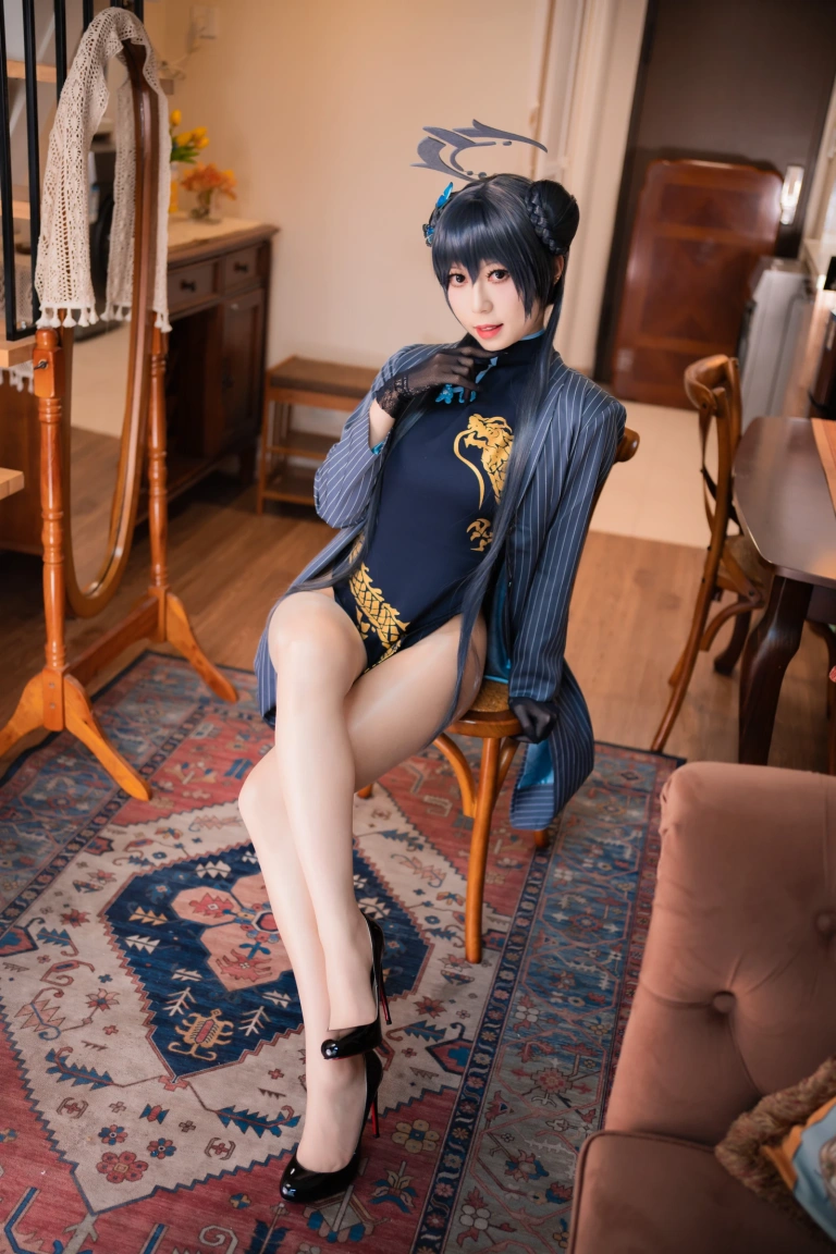 Money冷冷《蔚蓝档案 妃咲》主题写真：63张全套美图