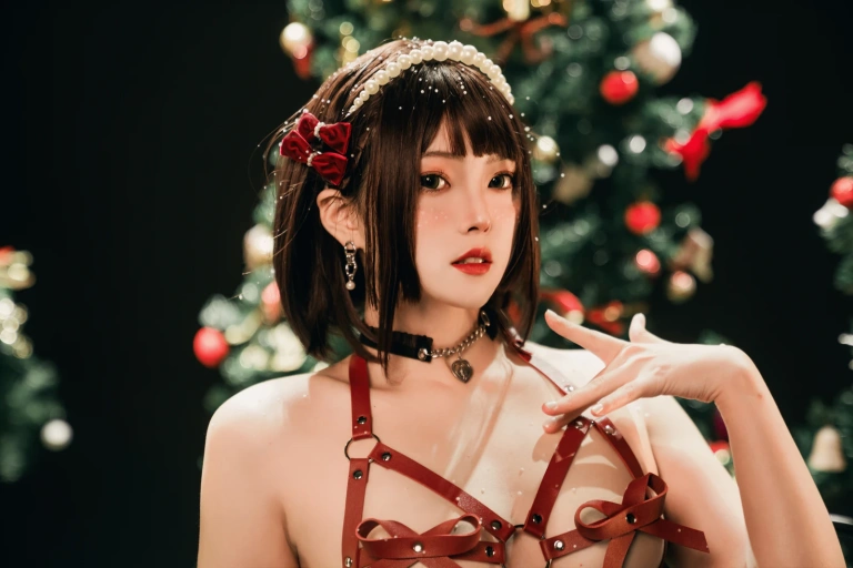 Natsuko_夏夏子《2022圣诞》主题写真：30张全套美图，含1个视频