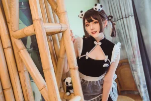Natsuko_夏夏子《熊猫女仆》主题写真：64张全套美图，含1个视频