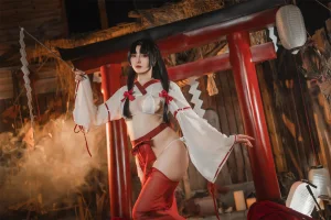 Natsuko_夏夏子《祈愿巫女》主题写真：54张全套美图
