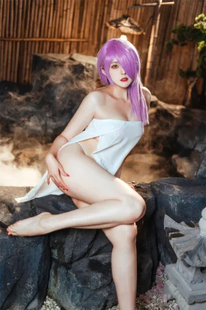 Natsuko_夏夏子《碧蓝航线 的里雅斯特温泉夜》主题写真：58张全套美图