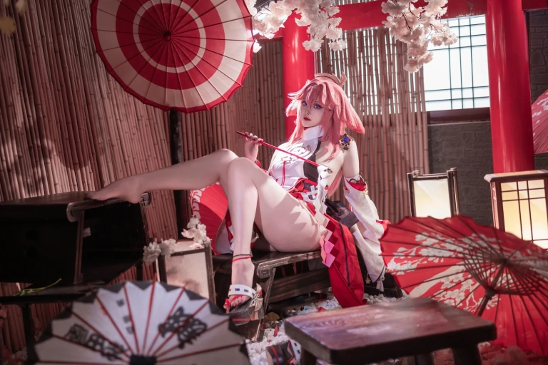 Natsuko_夏夏子《八重神子》主题写真：91张全套美图