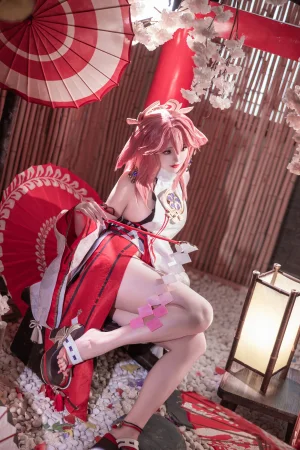 Natsuko_夏夏子《八重神子》主题写真：91张全套美图