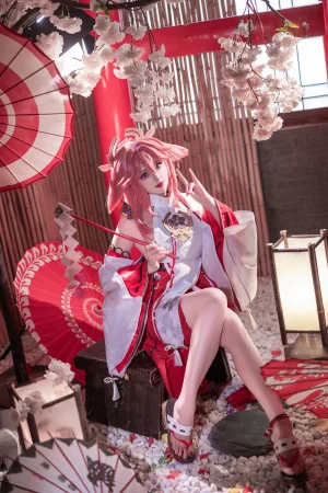 Natsuko_夏夏子《八重神子》主题写真：91张全套美图