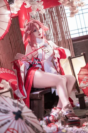 Natsuko_夏夏子《八重神子》主题写真：91张全套美图
