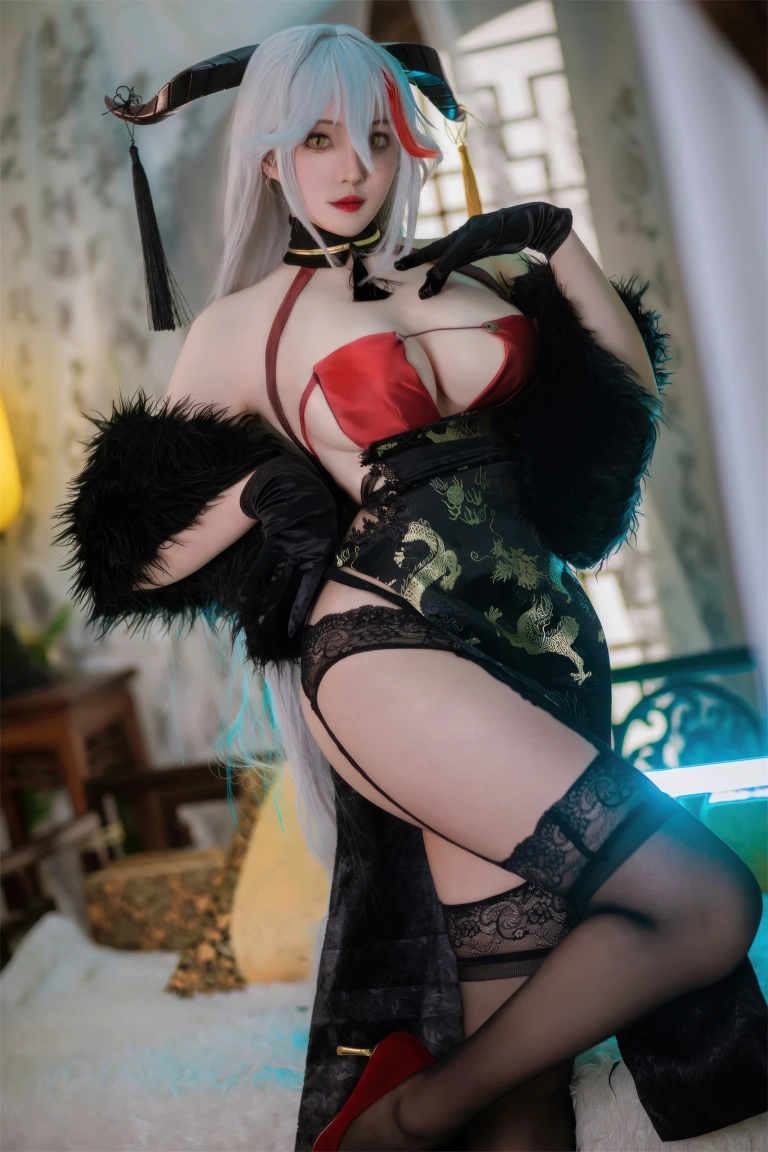 Natsuko_夏夏子《埃吉尔 金龙腾祥云》主题写真：28张全套美图