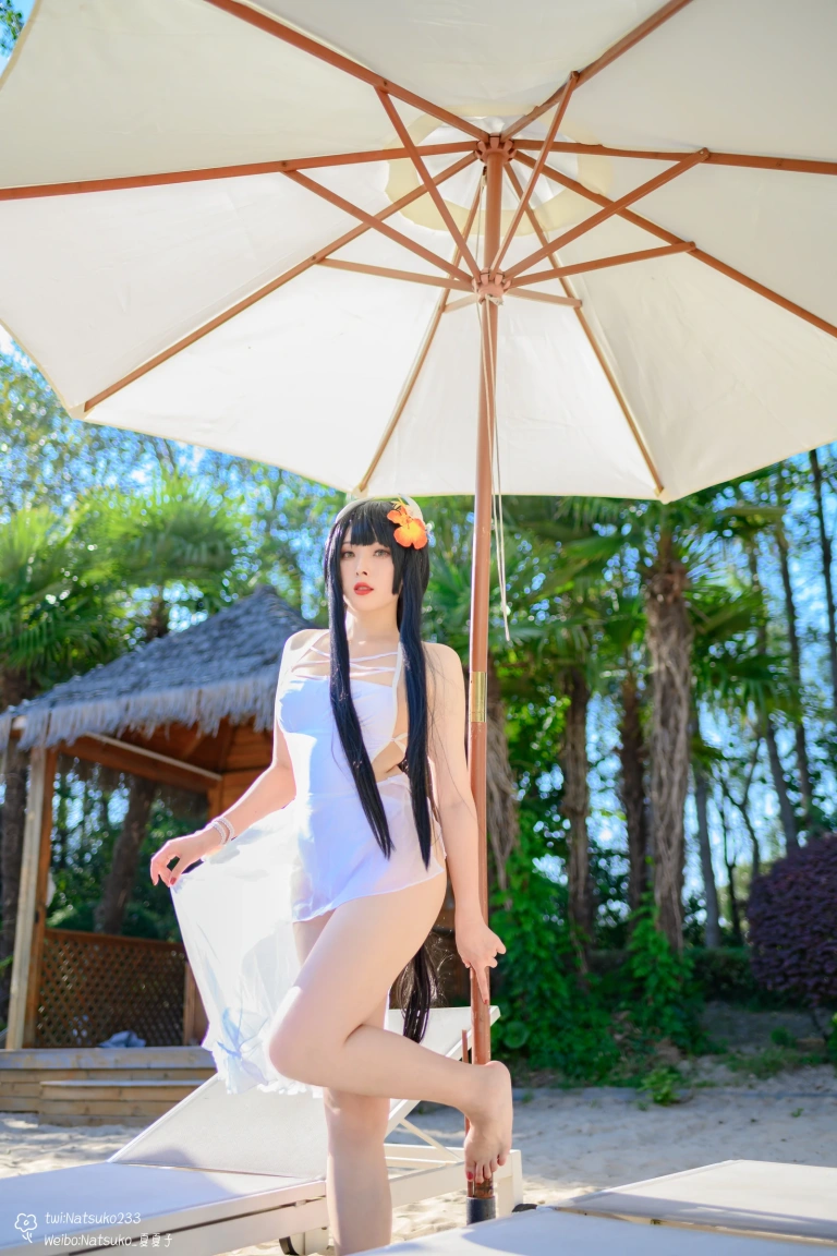 Natsuko_夏夏子《碧蓝航线 比叡泳装》主题写真：55张全套美图